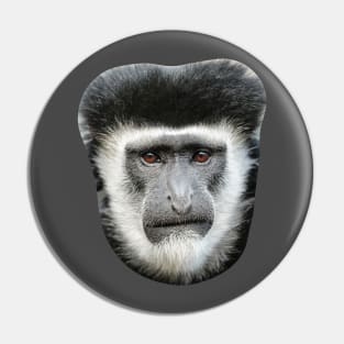 Face of a Colobus Monkey Pin