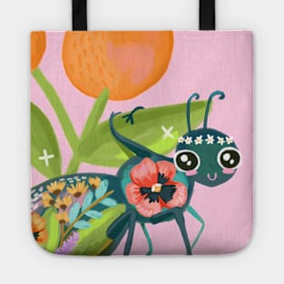 Floral Clementine Ant Tote