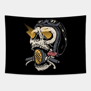 Skull Biker Tapestry
