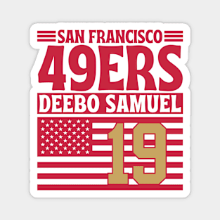 San Francisco 49ERS Samuel 19 American Flag Football Magnet