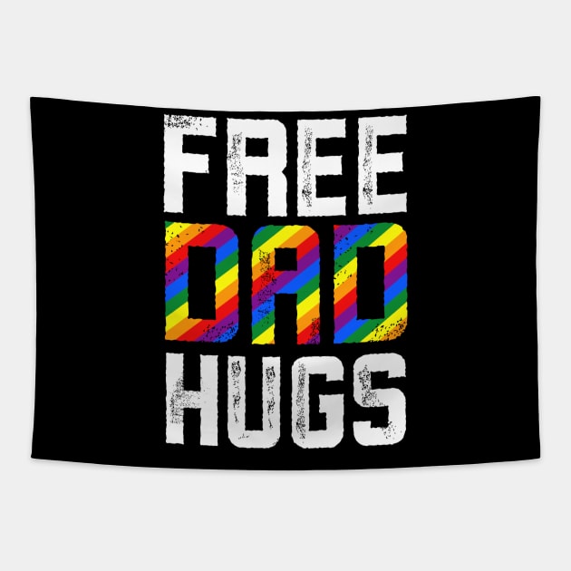 Free Dad Hugs Pride LGBTQ Tapestry by Alennomacomicart