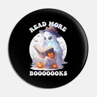 Read More Books, Halloween Bookish Ghost Pin