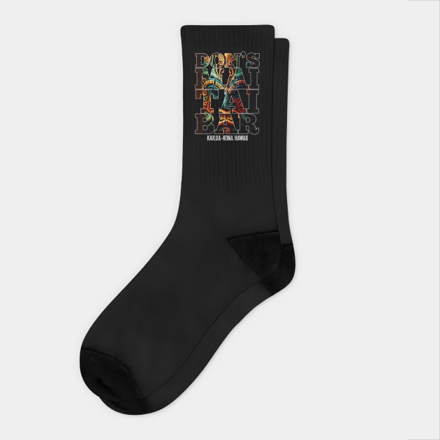 Don's Mai Tai Bar Kailua-Kona Hawaii Tiki Bar Collection Socks by Joaddo