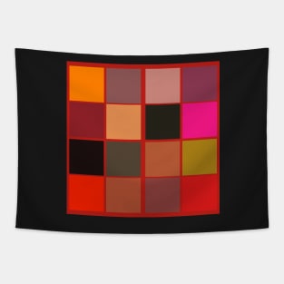 colorful geometrical square pattern Tapestry