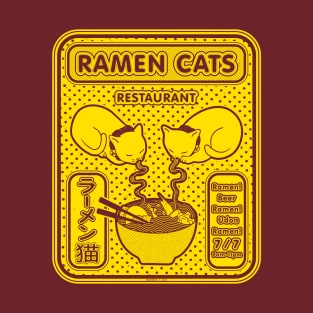 Ramen cats retro vintage japanese style T-Shirt