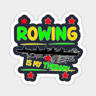 Strokes of Calm - The Rowing Therapy Tee Magnet