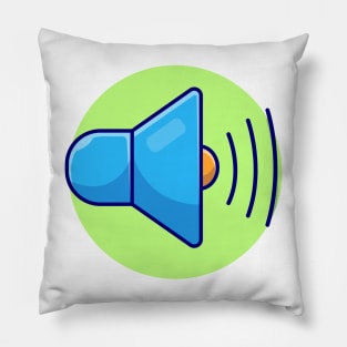 Sound On Icon with Volume Sound Cartoon Vector Icon illustration Pillow