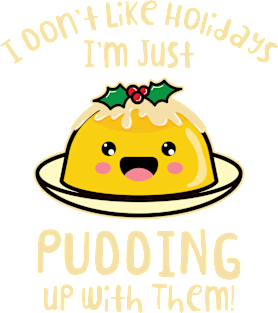 'Pudding Up With The Holidays' Sweet Pudding Couple Magnet