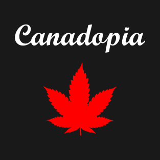 Canadopia Canada Marijuana Pot Leaf Dark Color T-Shirt