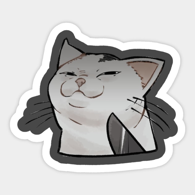 Smug Cat  Redwolf Sticker