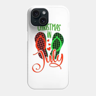 Christmas in July Flip Flops Funny Beach Summer Phone Case