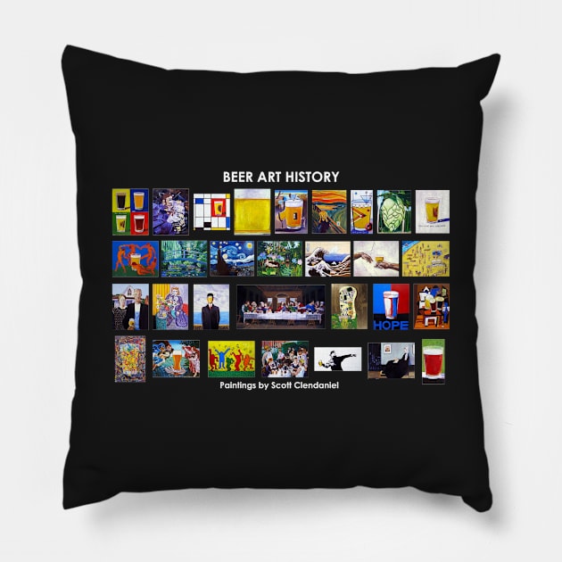 Beer Art History Pillow by realartisbetter