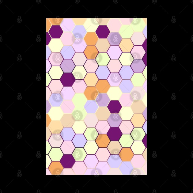 Cute pastel hexagon pattern by Yarafantasyart