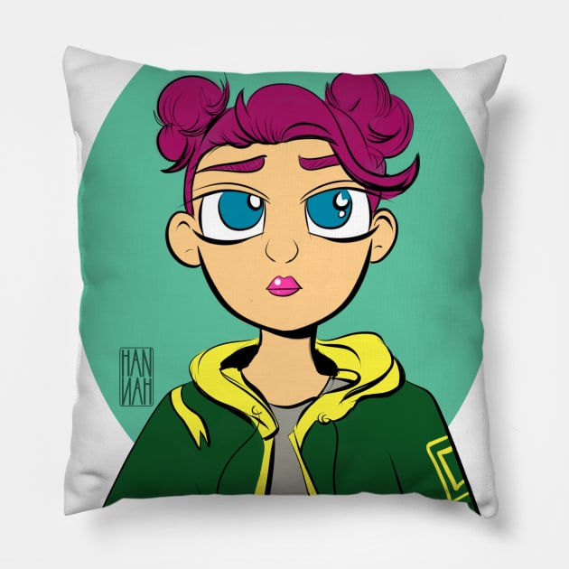 Punky Pink Pillow by TheHannahWells