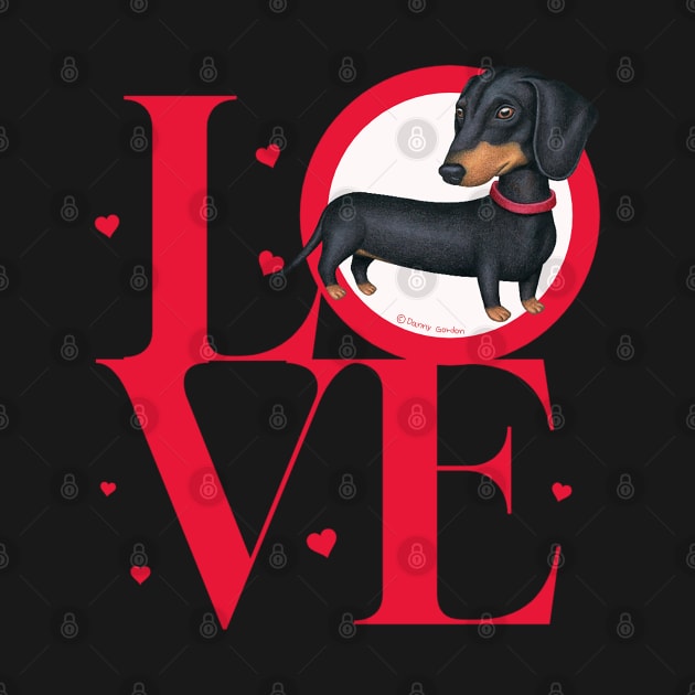 Dachshund Love by Danny Gordon Art