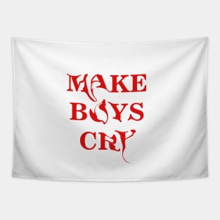 Red text make boys cry Tapestry