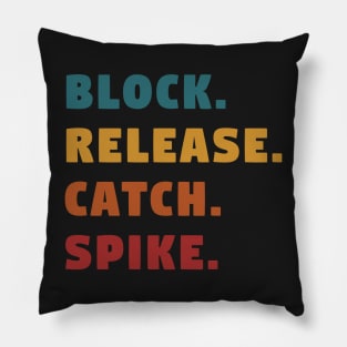 block release catch spike Pillow