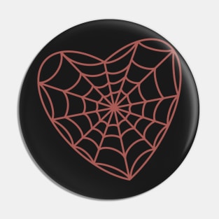 Web Heart Pin