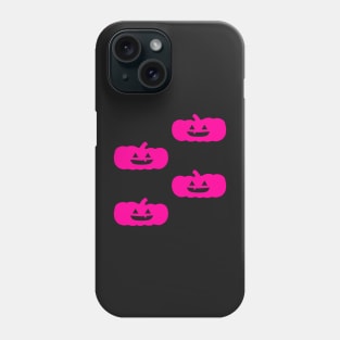 Squat Jack-O-Lantern Tile (Hot Pink) Phone Case