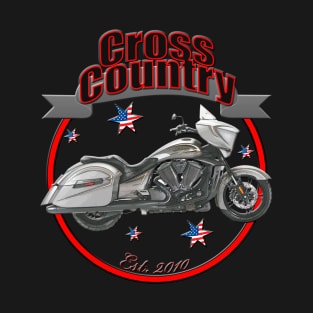 Cross Country U.S.A Star Motorcycle T-Shirt