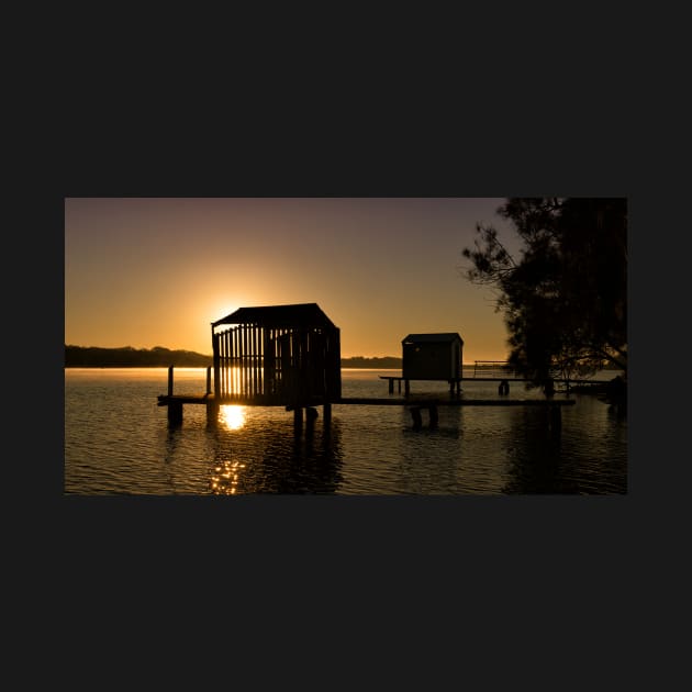 Boathouse in Silhouette by krepsher