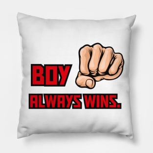 boy always wins boxing punch Pillow