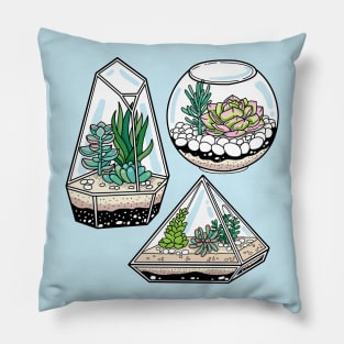 Beautiful Succulent Terrarium Pillow