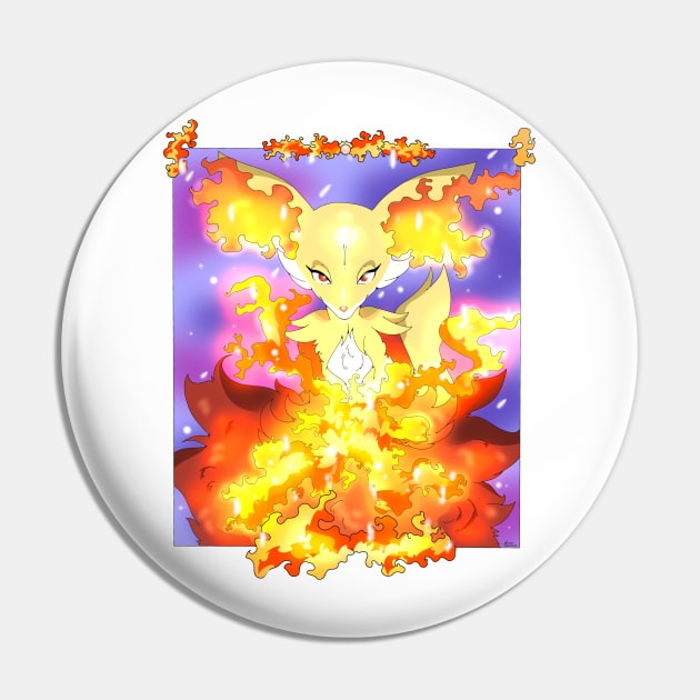 Magical fire fox Pin by XoXy24