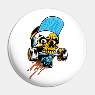 Skate skull Pin