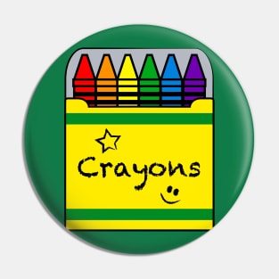 Colorful Crayons Pin