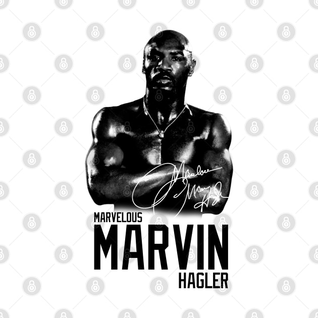 Marvelous Marvin Hagler Boxing Legend Signature Vintage Retro 80s 90s Bootleg Rap Style by CarDE