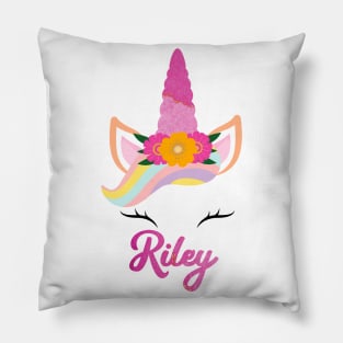 Name riley unicorn lover Pillow