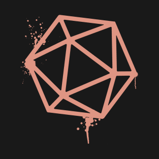 D20 Dice Flesh Pink Tabletop RPG Gaming T-Shirt