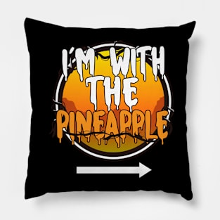 I'm With The Pineapple Funny Lazy Halloween Costume Last Minute Halloween Costume Halloween 2021 Gift Pillow