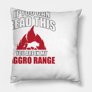 If you can read thits you are in my aggro range Pillow