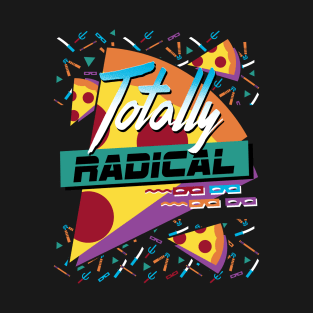 Totally Radical - Retro 90's Pattern - Ninja Turtles - Skateboard T-Shirt