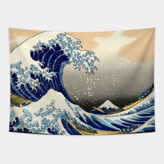 Hokusai - the great wave of kanagawa Japanese art Tapestry by geekmethat