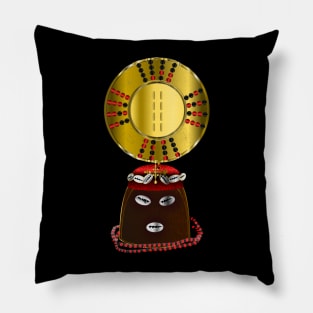 Cowry Crown Obi Elegua w Ifa Binary Divining Table Pillow