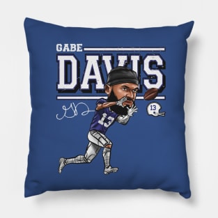 Gabriel Davis Buffalo Cartoon Pillow