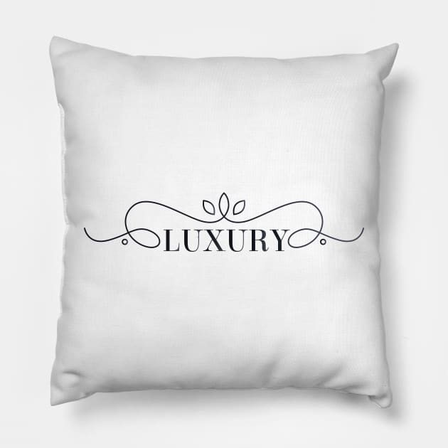Luxurious typography design 02 Pillow by Choulous79