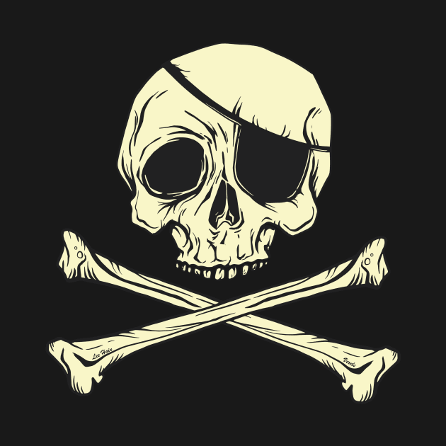 Skull Crossbones by Lees Tees