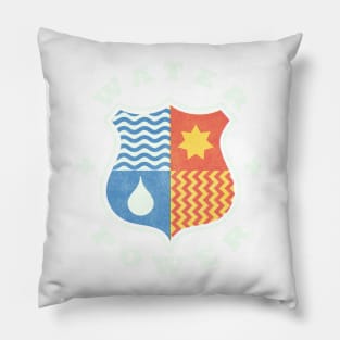 water + power shield - for dark background Pillow