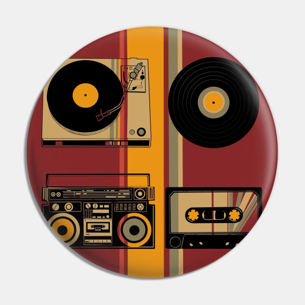 retro music Pin by BekimART