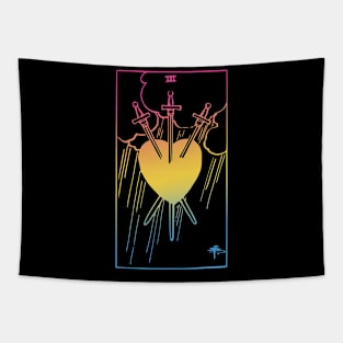 3 of Swords - Pansexual Pride - Tarot Tapestry