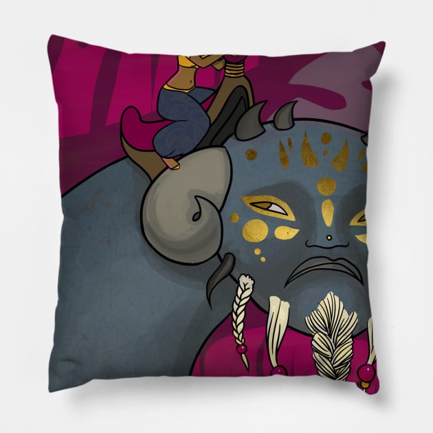 Fairy tale mount Pillow by yambuto