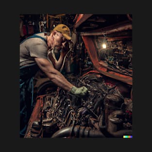 Truck Mechanic Digital Art Photography 6 T-Shirt