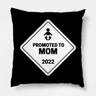 Promoted to Mom Baby Announcement Pillow