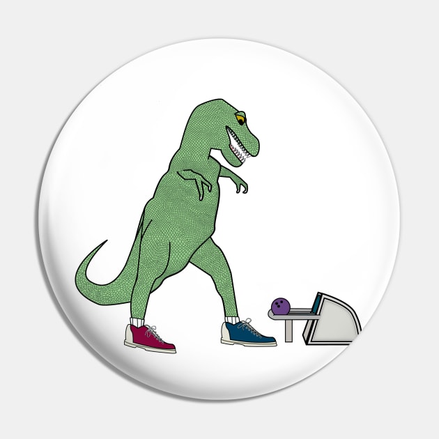 The T-Rex Bowls Pin by FakeScience