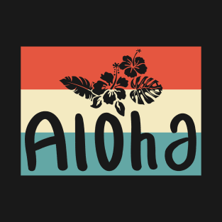 Aloha Flowers Hawaiian Funny vintage Hawaii Beach T-Shirt