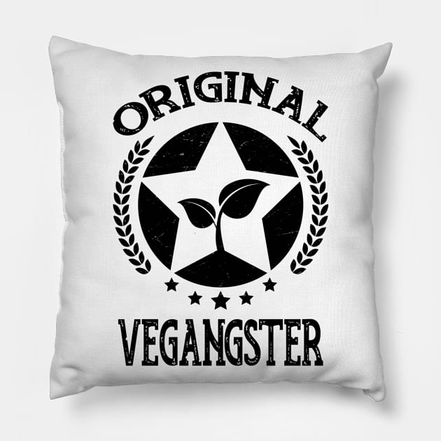 Original Vegangster Pillow by MZeeDesigns